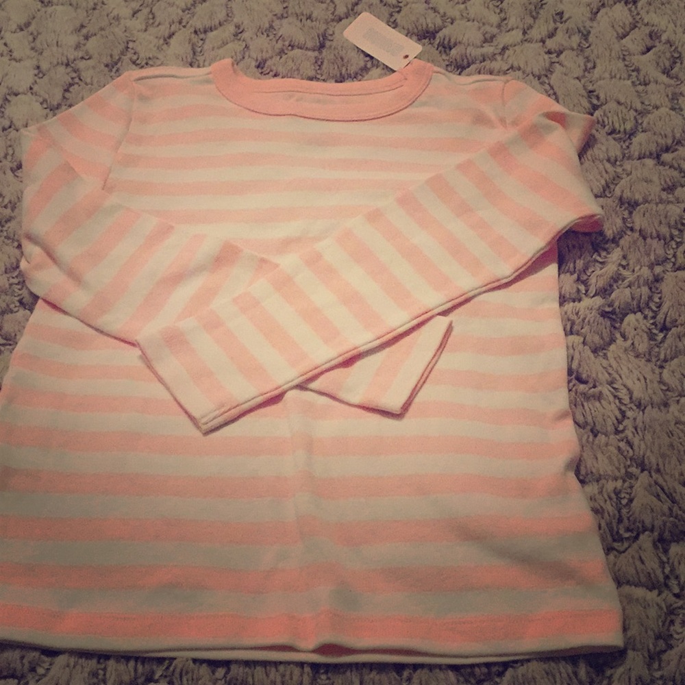 Pink and white kids shirt